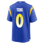 Byron Young 0 Los Angeles Rams 2023 Playoffs Patch Game Men Jersey - Royal
