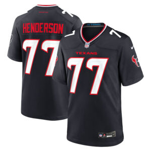 LaDarius Henderson 77 Houston Texans Game Men Jersey - Navy