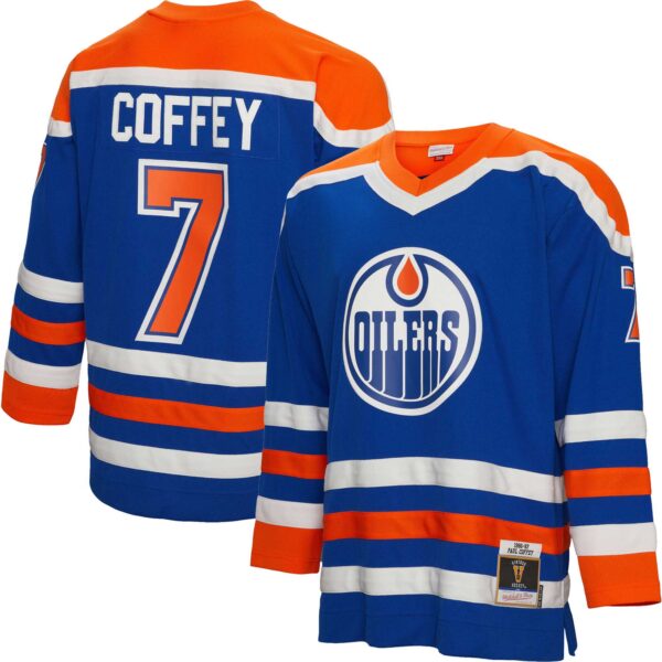 Paul Coffey Edmonton Oilers Mitchell & Ness  1986/87 Blue Line Player Jersey - Royal