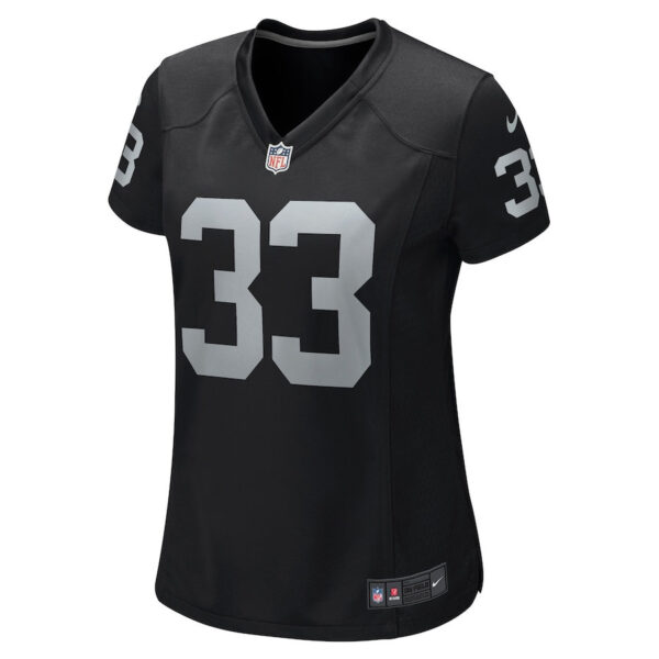 Roderic Teamer 33 Las Vegas Raiders Women Game Jersey - Black