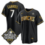 Corbin Carroll 7 Arizona Diamondbacks 2023 World Series Men Jersey - Black Limited