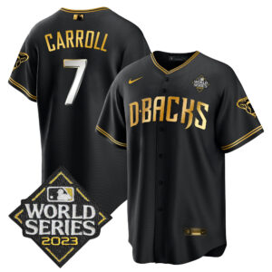 Corbin Carroll 7 Arizona Diamondbacks 2023 World Series Men Jersey - Black Limited
