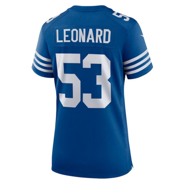 Shaquille Leonard 53 Indianapolis Colts Women Alternate Game Jersey - Royal