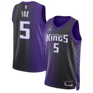 De'Aaron Fox Sacramento Kings Jordan Brand Unisex Swingman Jersey - Statement Edition - Purple