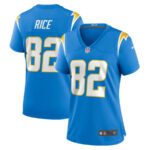 Brenden Rice 82 Los Angeles Chargers Women's Game Jersey - Powder Blue
