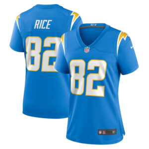Brenden Rice 82 Los Angeles Chargers Women's Game Jersey - Powder Blue