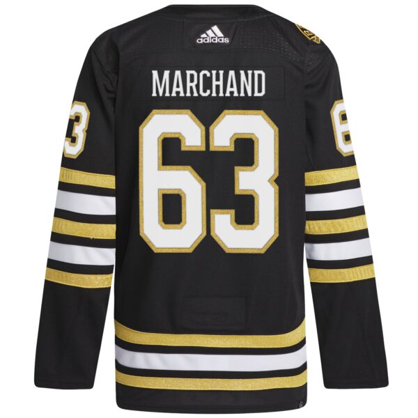 Brad Marchand Boston Bruins adidas  Primegreen 100th Anniversary Authentic Player Jersey - Black