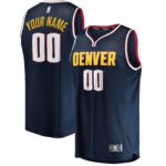 Denver Nuggets Fanatics Youth Fast Break Custom Replica Jersey Navy - Icon Edition