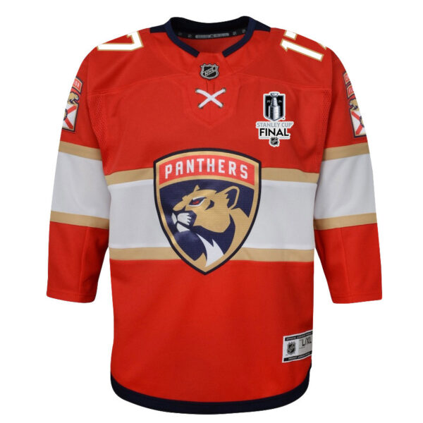 Evan Rodrigues 17 Florida Panthers 2024 STANLEY CUP Final Youth Home Breakaway Jersey - Red
