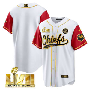 Kansas City Chiefs Super Bowl LVII Patch Flag Men Jersey - Color Sleeve