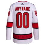 Carolina Hurricanes adidas  Away  Primegreen Authentic Custom Jersey - White
