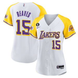 Austin Reaves 15 Los Angeles Lakers Alternate Baseball Jersey - White