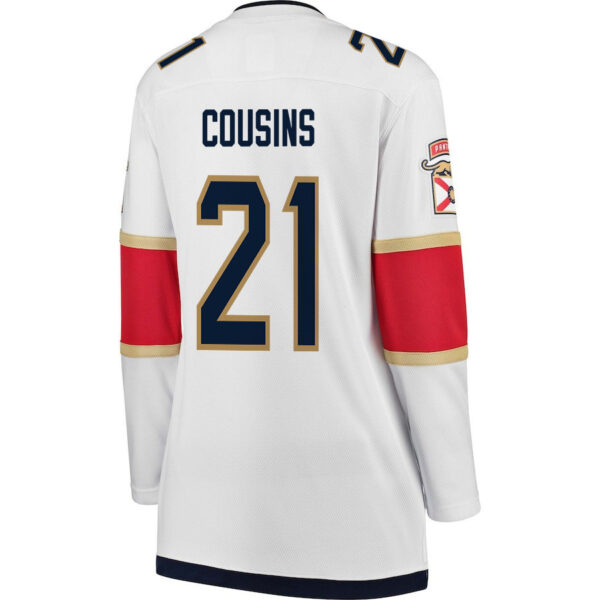 Nick Cousins 21 Florida Panthers 2024 STANLEY CUP Final Women's Away Breakaway Jersey - White