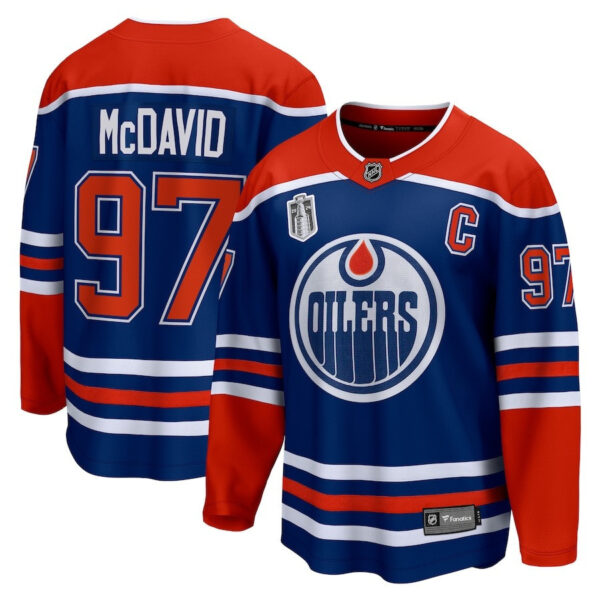 Connor McDavid 97 Edmonton Oilers 2024 Stanley Cup Final Home Breakaway Player Jersey - Royal