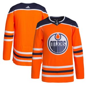 Edmonton Oilers adidas Men's Home Authentic Jersey - Orange