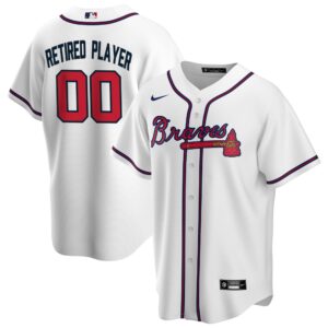 Atlanta Braves  Home Pick-A-Player Retired Roster Replica Jersey - White