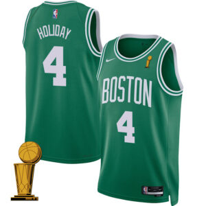 Jrue Holiday 4 Boston Celtics 2024 FINALS CHAMPIONS Jersey - Icon Edition - Kelly Green