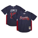 Chipper Jones Atlanta Braves Mitchell & Ness Cooperstown Collection 2007 Batting Practice Jersey - Navy
