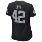 Ronnie Lott 42 Las Vegas Raiders Women Game Retired Jersey - Black