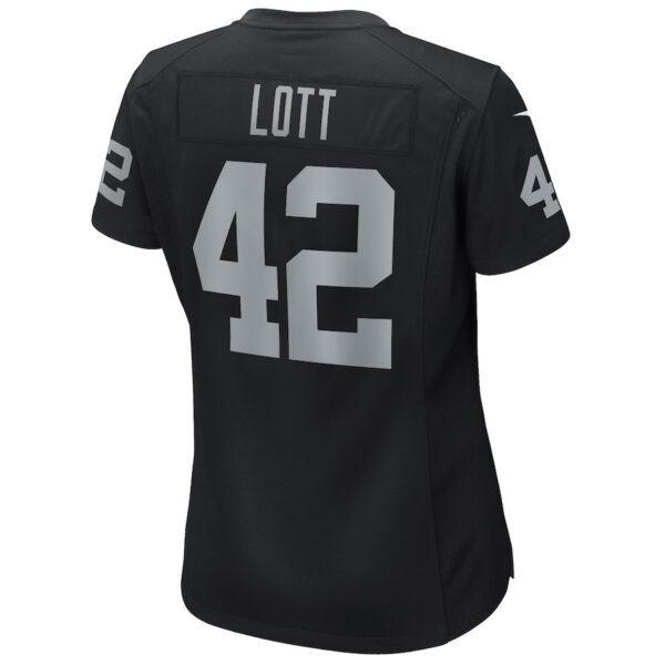 Ronnie Lott 42 Las Vegas Raiders Women Game Retired Jersey - Black