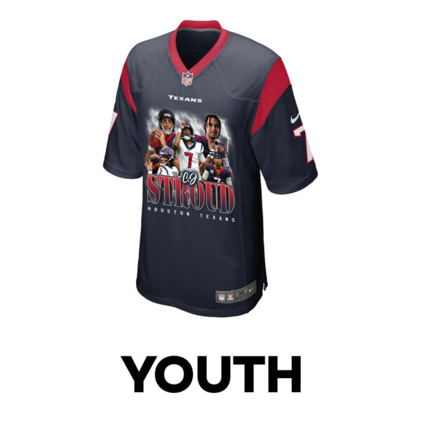 C.J. Stroud 7 Houston Texans The Chosen One Game YOUTH Jersey - Navy