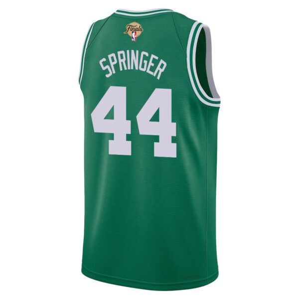 Jaden Springer 44 Boston Celtics 2024 FINALS PATCH Icon Edition Jersey - Kelly Green