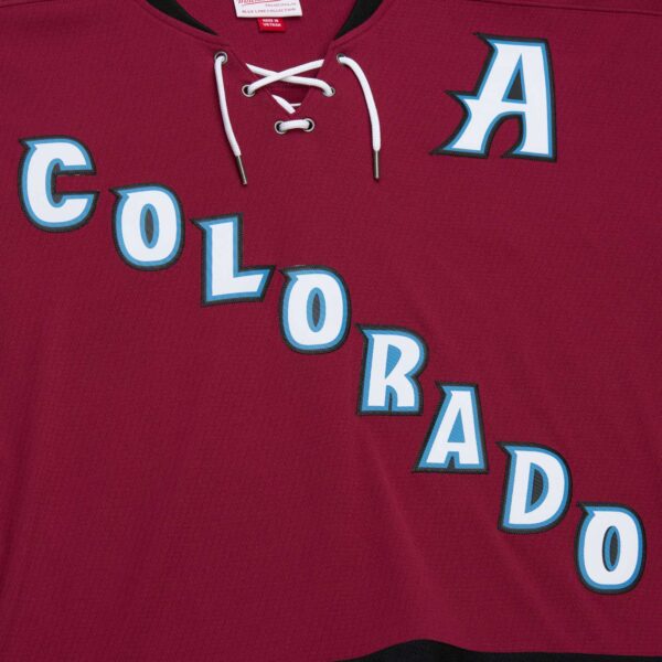 Peter Forsberg Colorado Avalanche Mitchell & Ness  2001/02 Alternate Captain Blue Line Player Jersey - Maroon