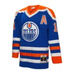 Mark Messier Edmonton Oilers Mitchell & Ness Alternate Captain Patch 1986/87 Blue Line Player Jersey - Royal