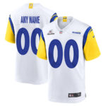 Los Angeles Rams 2023 Playoffs Patch Game Men Custom Jersey - White
