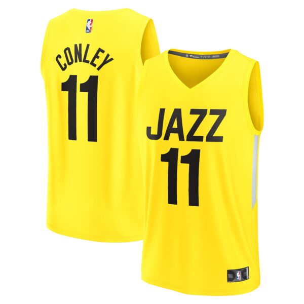 Mike Conley Utah Jazz Fanatics Fast Break Replica Jersey - Icon Edition - Yellow
