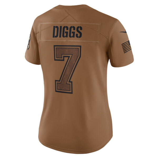Trevon Diggs 7 Dallas Cowboys 2023 Salute To Service Limited Women Jersey - Brown