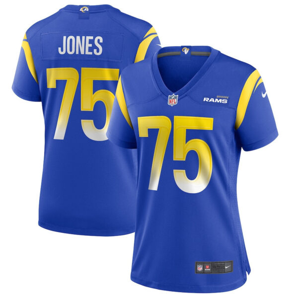 Deacon Jones 75 Los Angeles Rams Women Game Retired Jersey - Royal