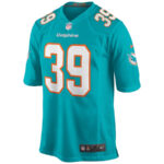 Larry Csonka 39 Miami Dolphins Men Game Retired Jersey - Aqua