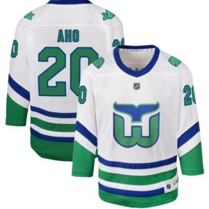 Sebastian Aho Carolina Hurricanes Youth Whalers Replica Jersey - White