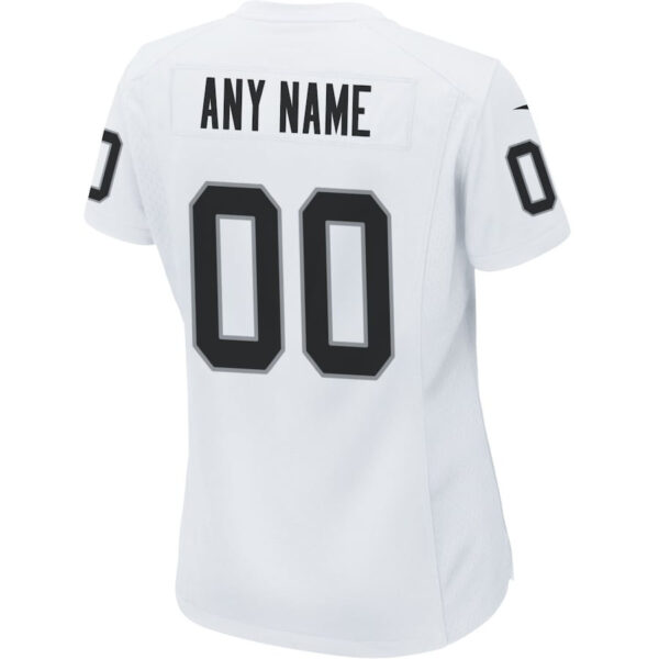 Las Vegas Raiders Women Custom Game Jersey - White