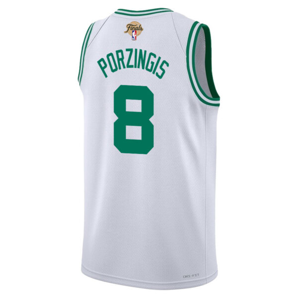 Kristaps Porzingis 8 Boston Celtics 2024 FINALS PATCH Swingman Jersey - Association Edition - White