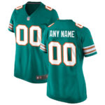 Miami Dolphins Women Alternate Custom Game Jersey - Aqua