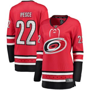 Brett Pesce Carolina Hurricanes Fanatics Women's Alternate Breakaway Player Jersey - Red
