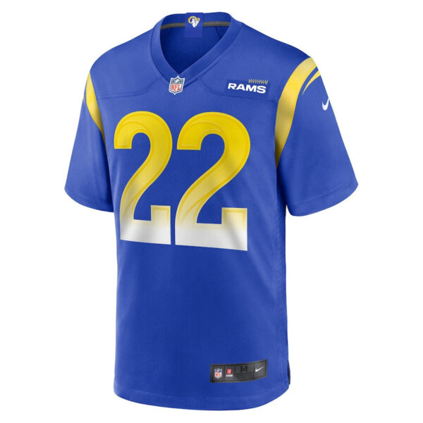 Blake Corum 22 Los Angeles Rams 2024 NFL Draft Game Jersey - Royal