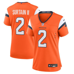 Patrick Surtain II 2 Denver Broncos Women Game Jersey - Orange