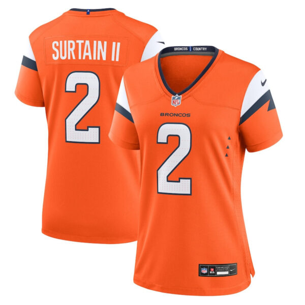 Patrick Surtain II 2 Denver Broncos Women Game Jersey - Orange