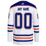 Edmonton Oilers adidas  Away  Primegreen Authentic Custom Jersey - White