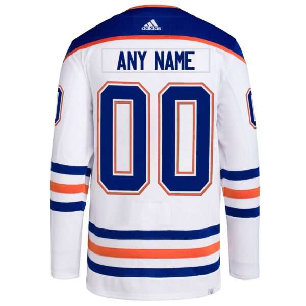 Edmonton Oilers adidas  Away  Primegreen Authentic Custom Jersey - White