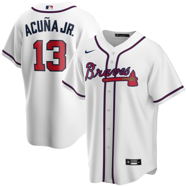Ronald Acuu00c3u00b1a Jr. Atlanta Braves  Youth Alternate Replica Player Jersey - White
