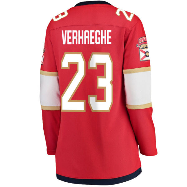 Carter Verhaeghe 23 Florida Panthers 2024 STANLEY CUP Final Women's Home Breakaway Jersey - Red
