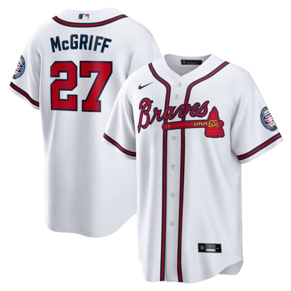 Fred McGriff Atlanta Braves  2023 Hall of Fame Patch Inline Replica Jersey - White