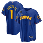Michael Porter Jr. 1 Denver Nuggets Baseball Men Jersey - Blue