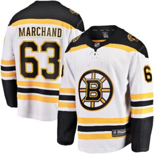 Brad Marchand Boston Bruins Fanatics Away Premier Breakaway Player Jersey - White