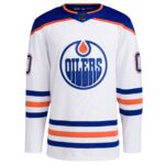 Edmonton Oilers adidas  Away  Primegreen Authentic Custom Jersey - White