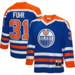 Grant Fuhr Edmonton Oilers Mitchell & Ness  1986/87 Blue Line Player Jersey - Royal